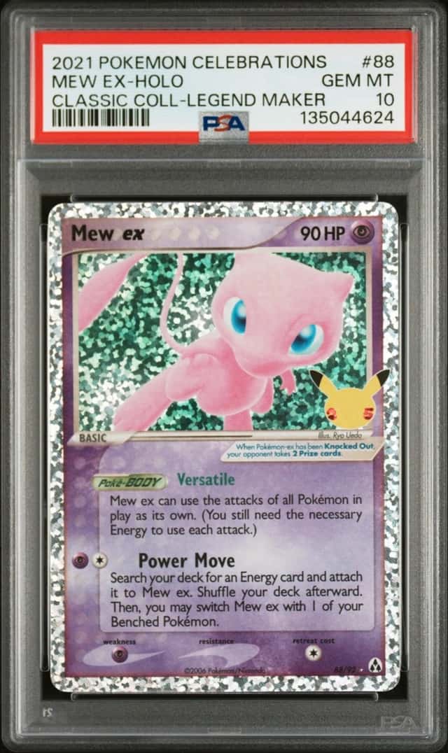 2021 POKEMON CELEBRATIONS CLASSIC COLLECTION #88 MEW EX-HOLO PSA 10