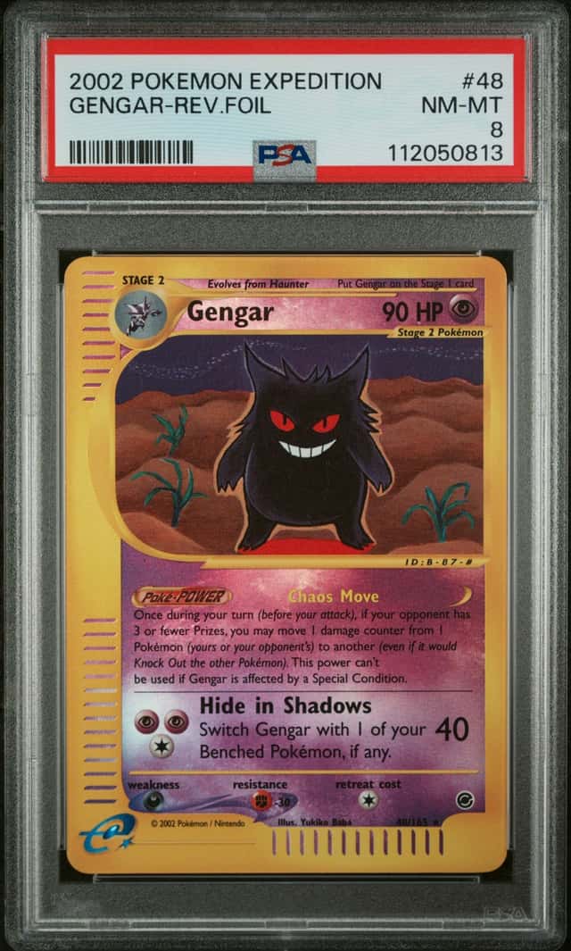 Pokemon Gengar Expedition Reverse Holo Rare #48 PSA 8