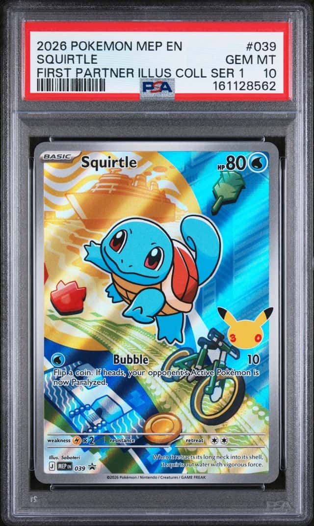 2026 Pokemon Mega Evolution Black Star Promo First Partner Illustration Collection Squirtle #039