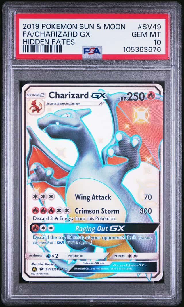 2019 Pokemon Sun and Moon Hidden Fates Shiny Vault Charizard Gx #SV49
