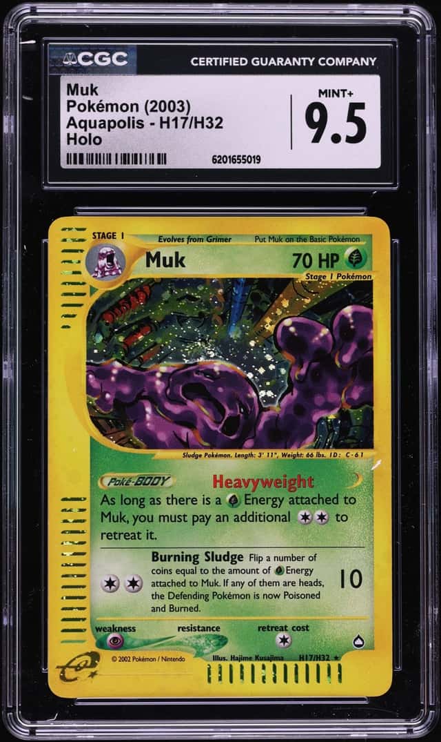 2003 Pokemon Aquapolis Holo Muk #H17 CGC 9.5 MINT+
