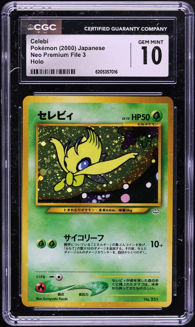 2000 Pokemon Japanese Neo Premium File 3 Holo Celebi #251 CGC 10 GEM MINT