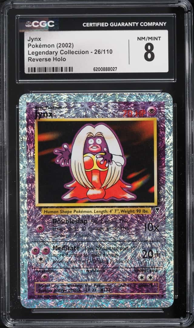 2002 Pokemon Legendary Collection Reverse Holo Jynx #26 CGC 8 NM-MT