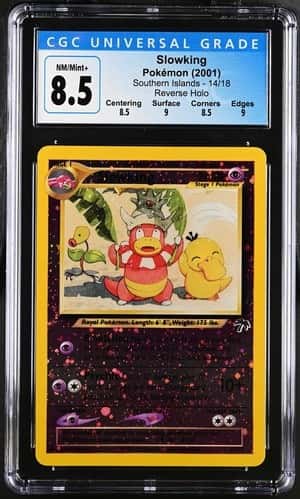 2001 POKEMON SOUTHERN ISLANDS PROMO 14 SLOWKING-HOLO CGC 8.5 BLUE LABEL SUBGRADE