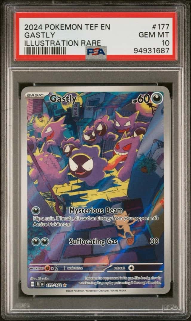 Pokemon Gastly Temporal Forces Illustration Rare #177 PSA 10 Gem Mint