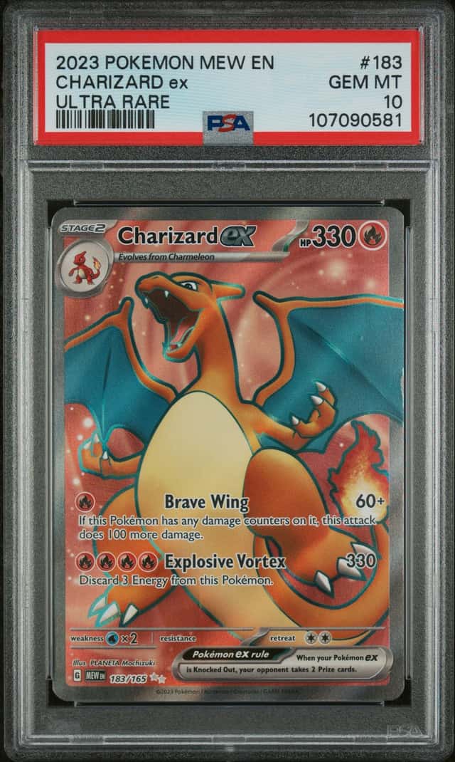 Charizard EX 183/165 Ultra Rare 151 Pokemon PSA 10