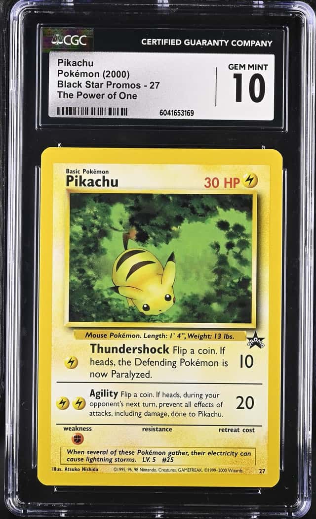Pokemon Card CGC 10 Pikachu Promo 2000 The Power Of One Vintage
