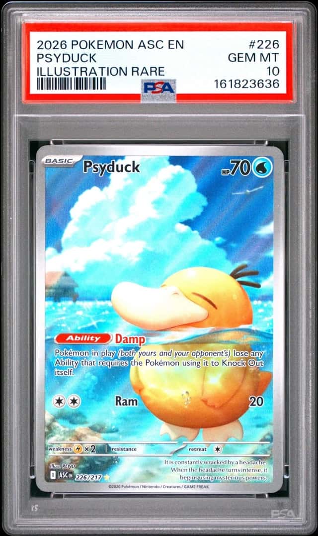 2026 POKEMON ASC EN-ASCENDED HEROES ILLUSTRATION RARE #226 PSYDUCK PSA 10