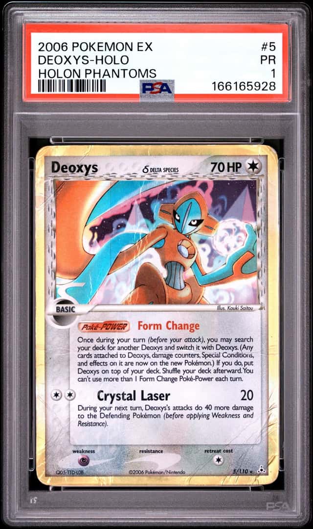 2006 POKEMON EX HOLON PHANTOMS #5 DEOXYS-HOLO PSA 1