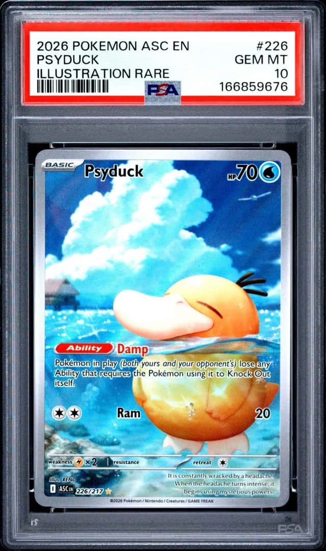 2026 POKEMON ASC EN-ASCENDED HEROES ILLUSTRATION RARE #226 PSYDUCK PSA 10
