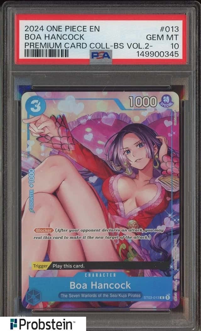 2024 One Piece EN Premium Card Coll BS Vol.2 #013 Boa Hancock PSA 10 GEM MINT
