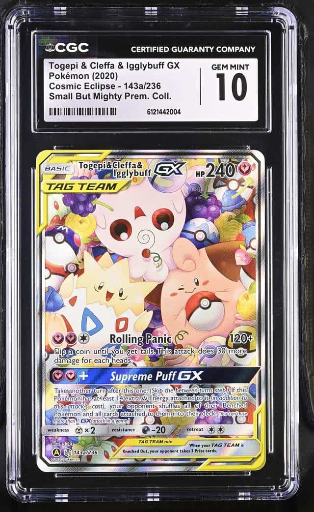 Togepi Cleffa Igglybuff TAG TEAM GX 143a/236 Promo CGC 10 GEM MINT Pokemon Card