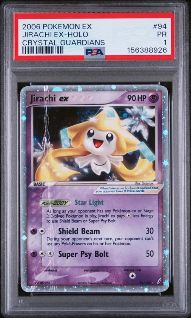 2006 POKEMON EX CRYSTAL GUARDIANS #94 JIRACHI EX-HOLO PSA 1