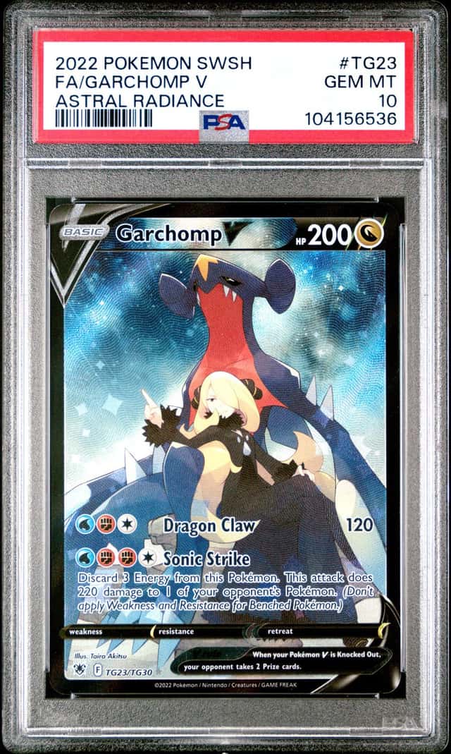 2022 POKEMON SWORD & SHIELD ASTRAL RADIANCE #TG23 FULL ART/GARCHOMP V PSA 10