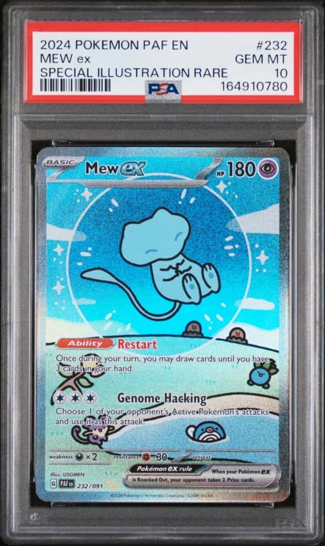 2024 POKEMON PAF EN-PALDEAN FATES SPECIAL ILLUSTRATION RARE #232 MEW EX PSA 10