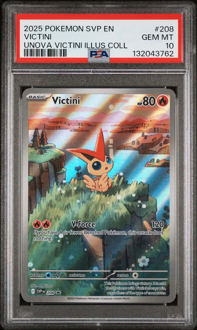 Pokemon Victini Unova Illustration Coll. Promo SVP EN 208 PSA 10 Gem Mint