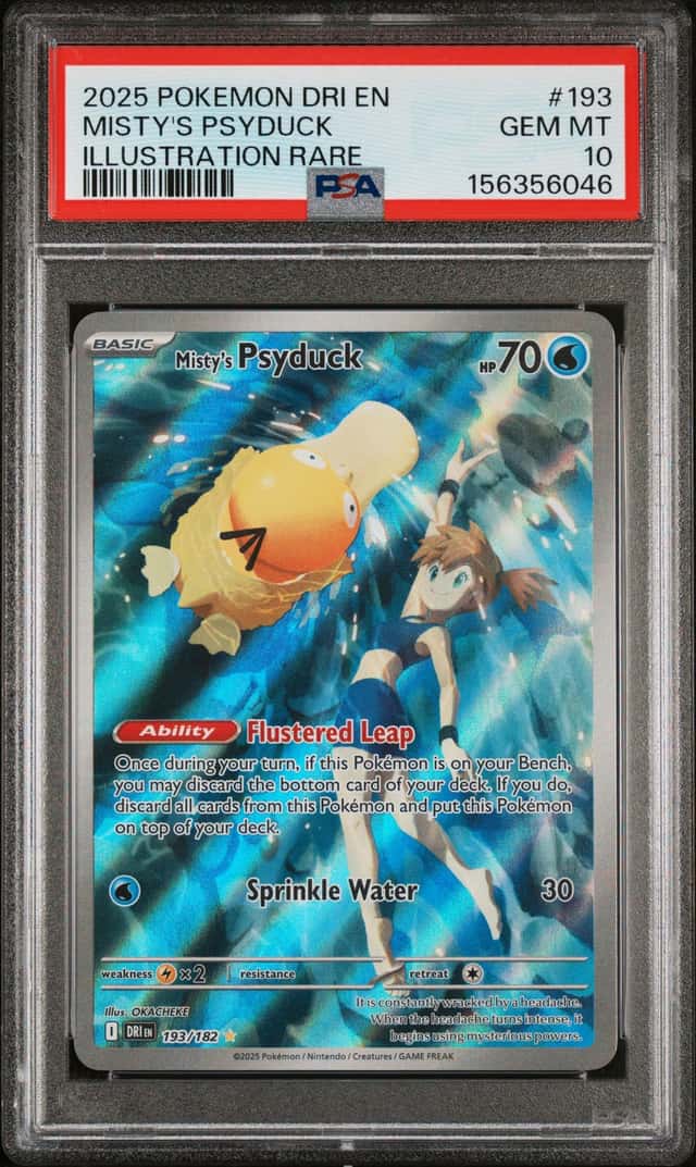 Pokemon Misty's Psyduck Destined Rivals 193/182 Illustration Rare PSA 10