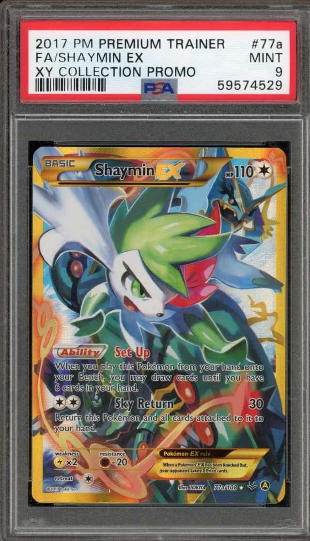 Pokemon Shaymin EX XY Premium Coll. Full Art Promo 77A PSA 9 Mint