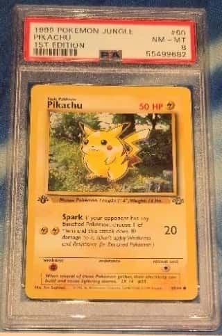 1999 Pokemon Jungle First Edition Pikachu #60 PSA 8