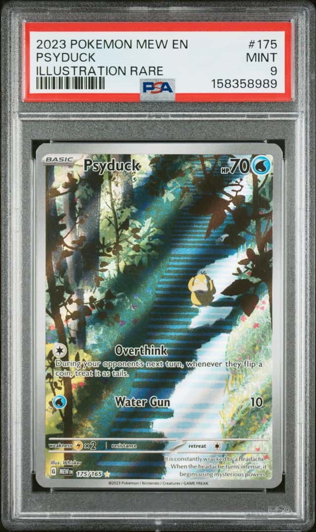 Pokemon TCG Psyduck 175/165 Sv: Scarlet & Violet 151 IR Holo PSA 9 EN