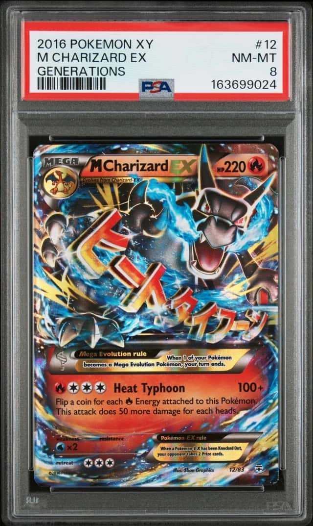 2016 POKEMON XY GENERATIONS #12 M CHARIZARD EX PSA 8