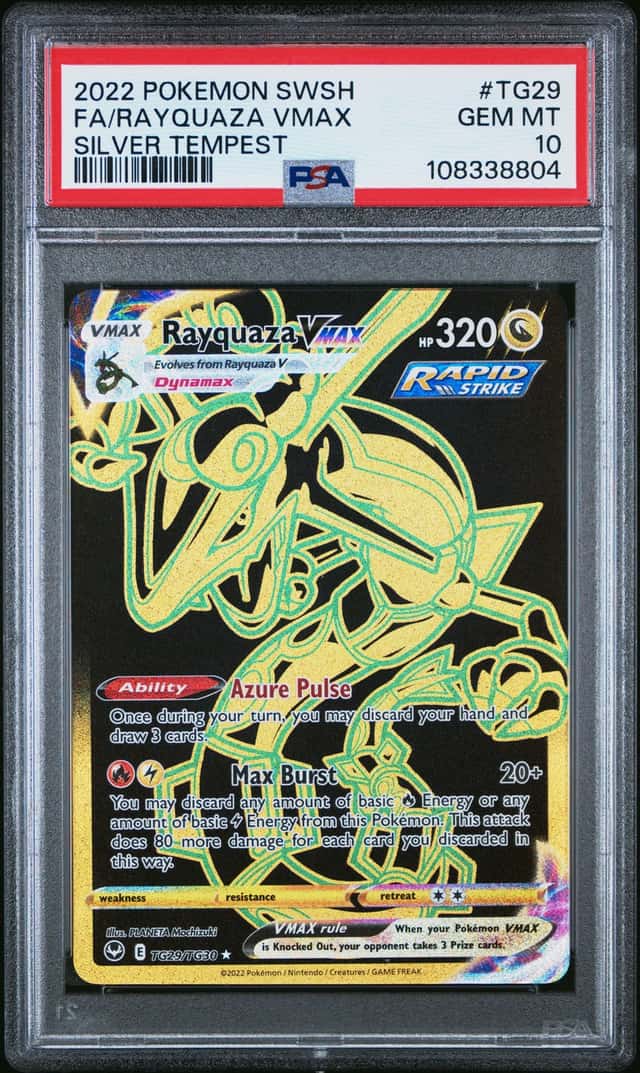 Rayquaza Vmax Pokemon Sword & Shield Silver Tempest TG29/TG30 PSA 10