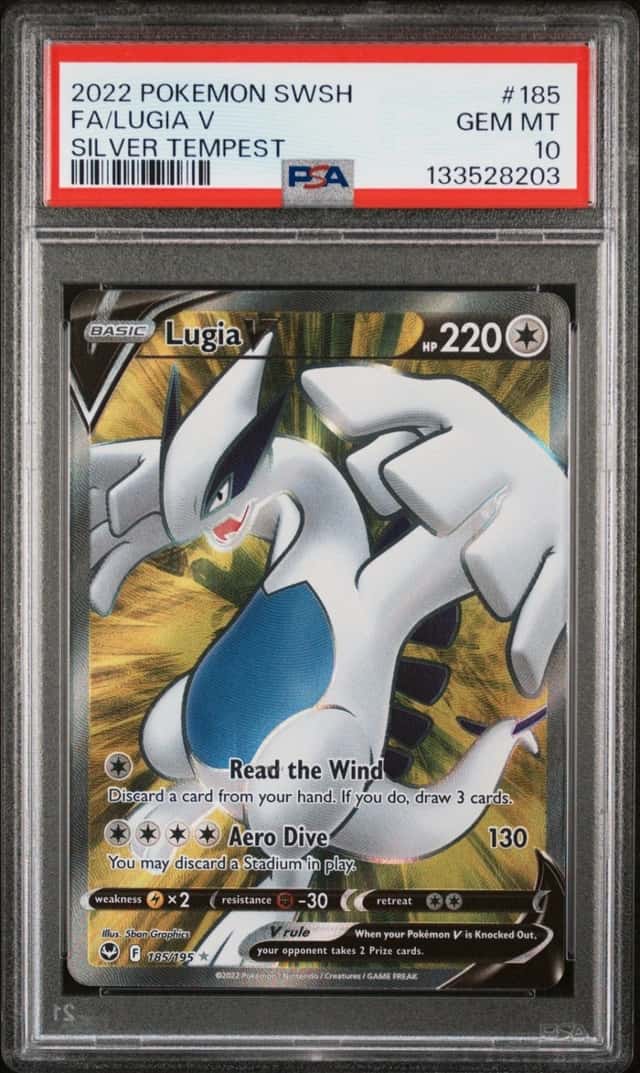 Pokémon TCG Lugia v Silver Tempest 185/195 PSA 10