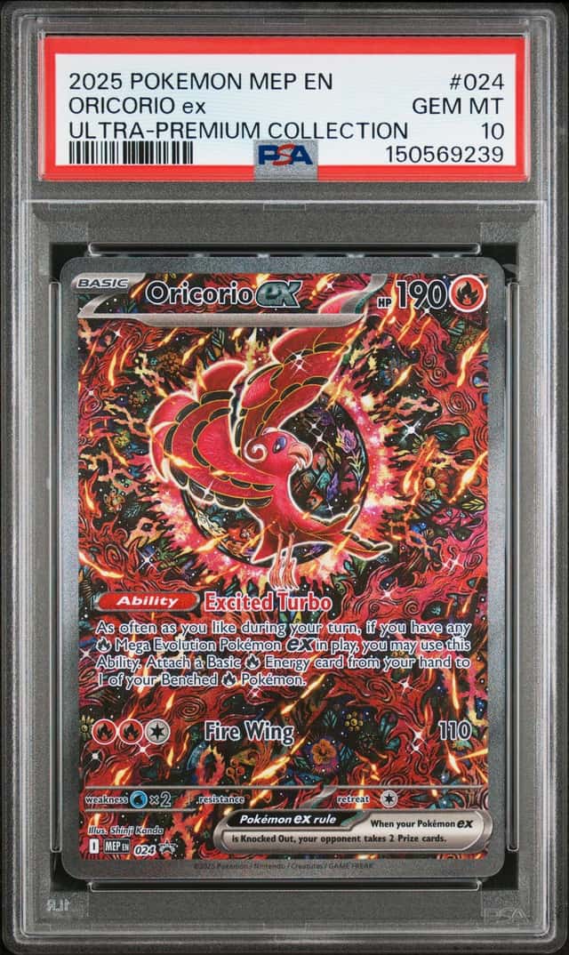 PSA 10 Oricorio ex Black Star Promo 024 Pokemon Phantasmal Flames UPC ENGLISH
