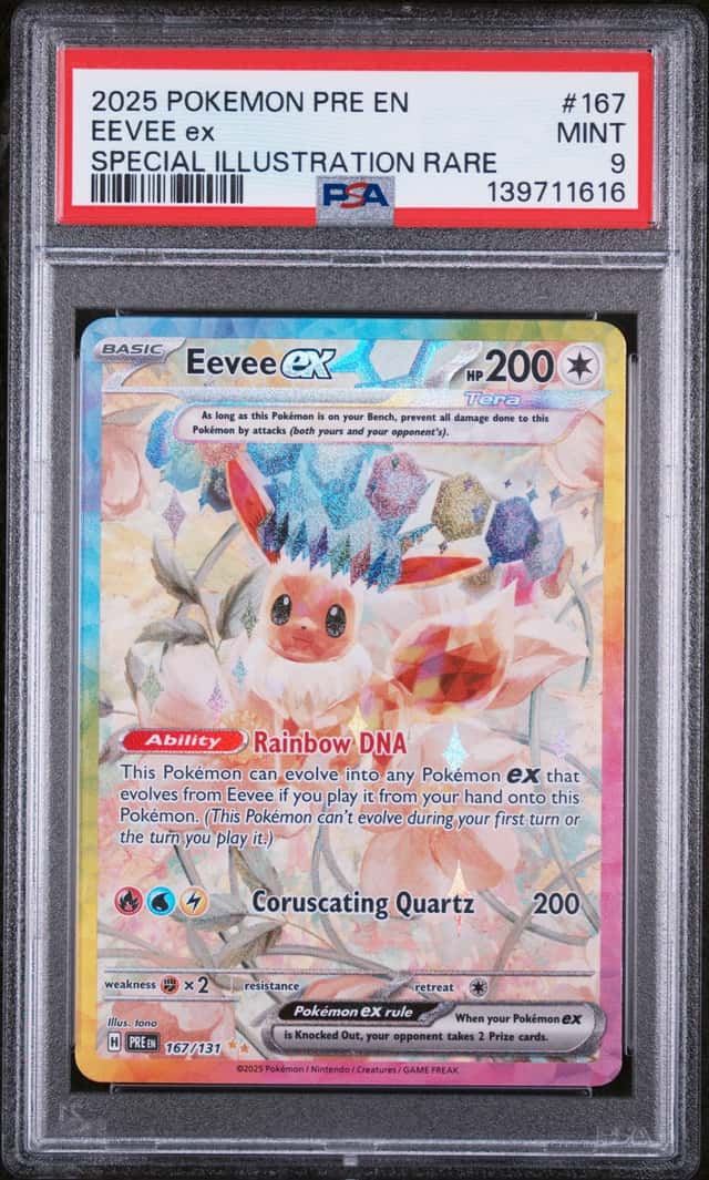 2025 Pokemon SV: Prismatic Evolutions Eevee ex PSA 9 #167/131 Special
