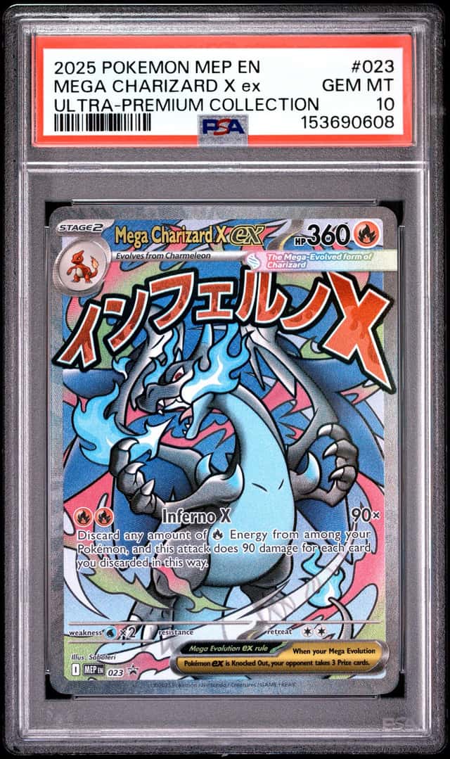 MEGA CHARIZARD X EX 2025 POKEMON ULTRA PREMIUM BLACK STAR PROMO PSA 10 Q1518