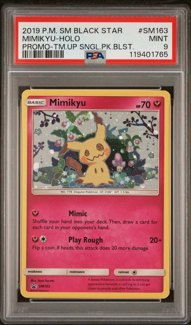 MIMIKYU SM163 Promo Holo Pokemon 2019 Team Up Blister - PSA 9 Mint