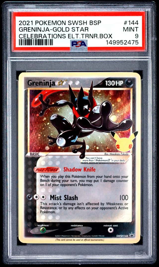 Greninja Gold Star PSA 9 2021 Pokemon SWSH Black Star Promos #SWSH144