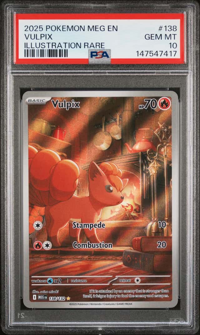 POKEMON VULPIX MEGA EVOLUTION #138 ILLUSTRATION RARE PSA 10