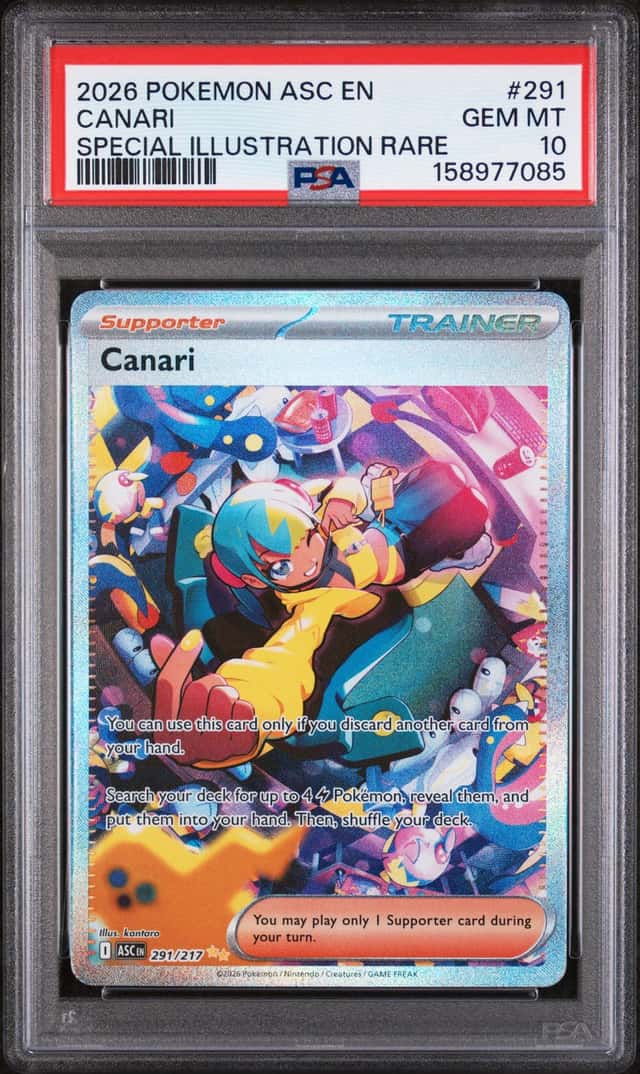 2026 POKEMON ASC EN-ASCENDED HEROES SPECIAL ILLUSTRATION RARE #291 CANARI PSA 10