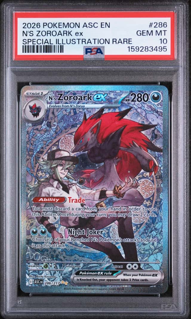 2026 Pokemon N's Zoroark ex Special Illustration Rare #286/217 PSA 10 GEM MINT