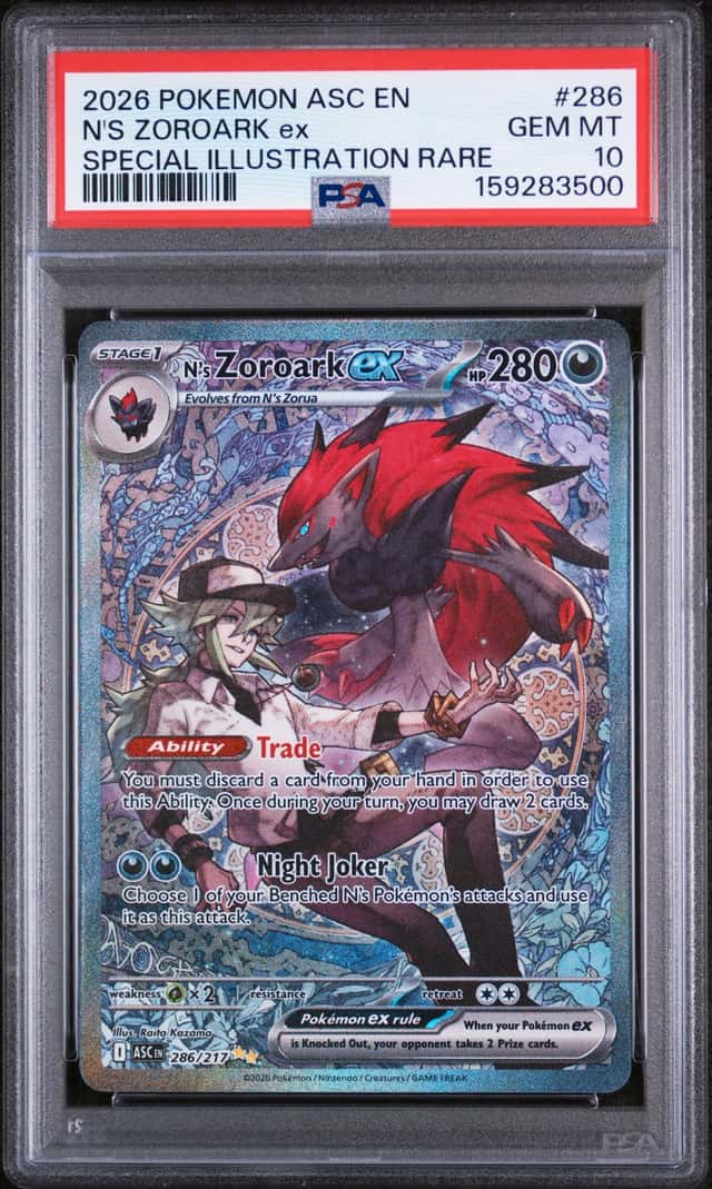 2026 Pokemon N's Zoroark ex Special Illustration Rare #286/217 PSA 10 GEM MINT