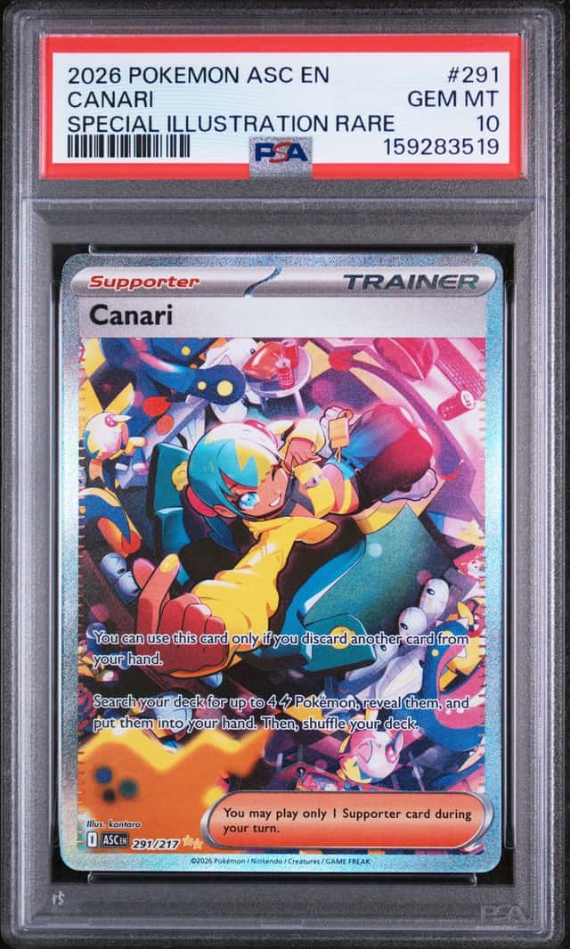 2026 Pokemon Ascended Heroes Canari Special Illustration Rare #291/217 PSA 10