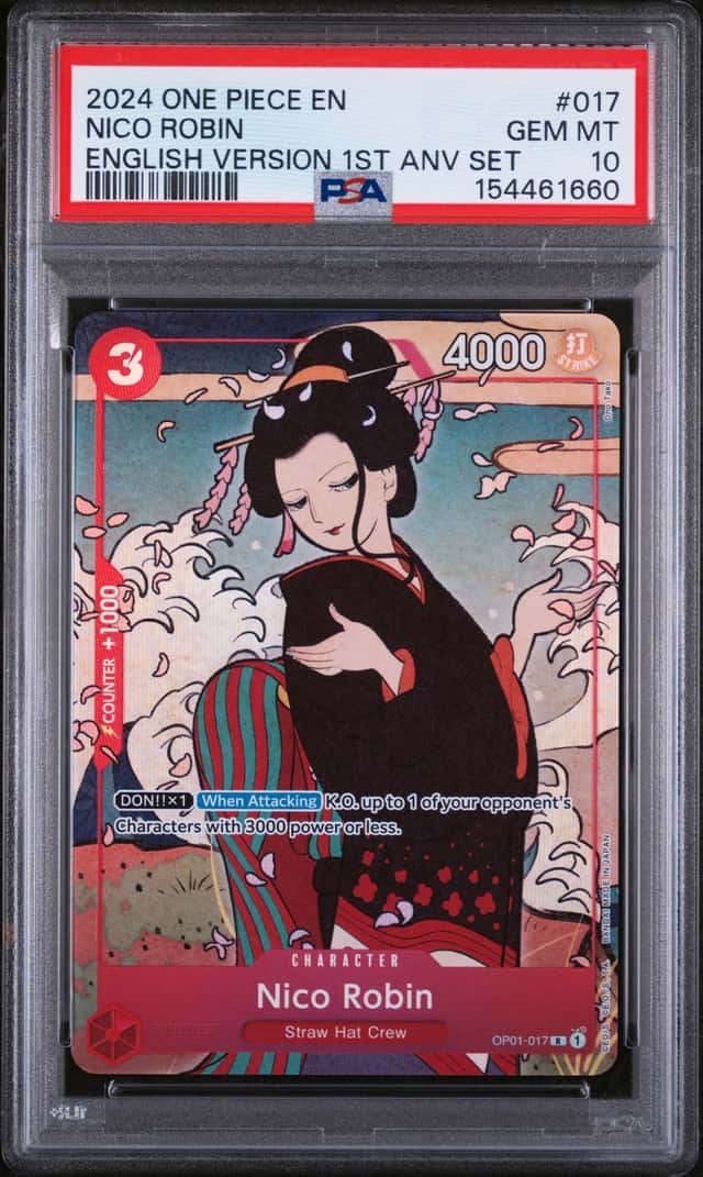 2024 One Piece 1st Anniversary Set Alt Art Nico Robin #OP01-017 PSA 10 GEM MINT