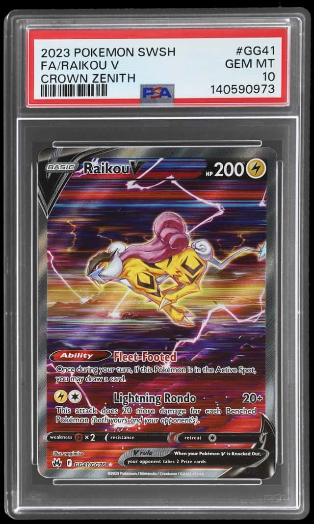 2023 Pokemon Sword and Shield Crown Zenith Raikou V #GG41