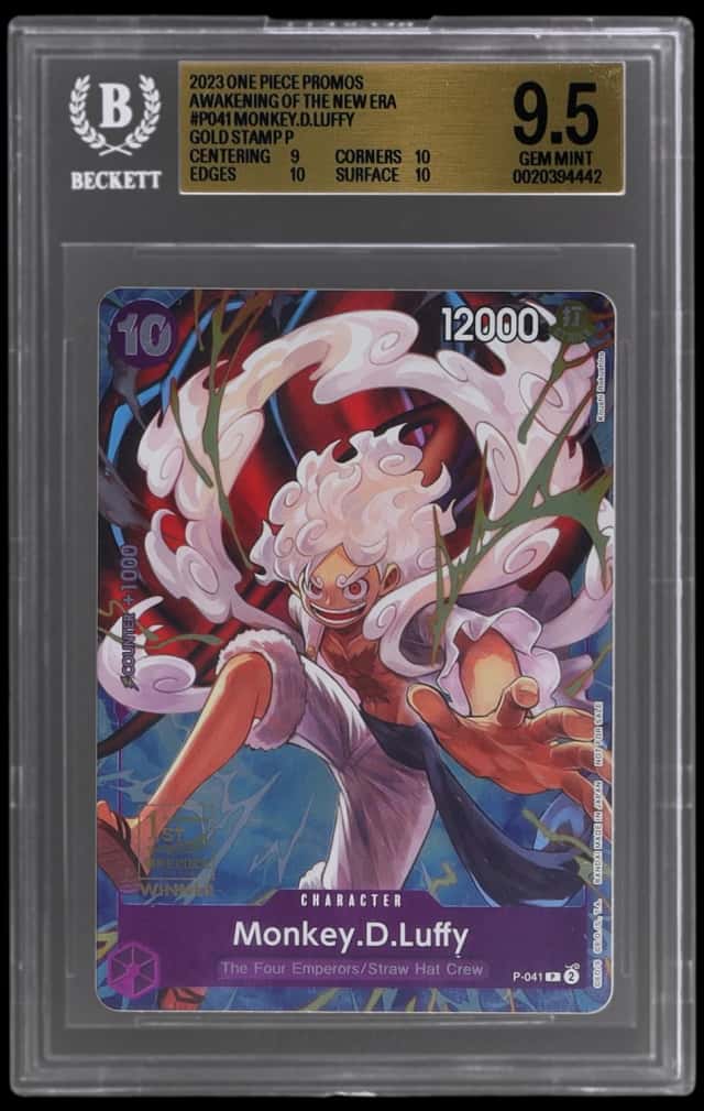 2023 One Piece Awakening of the New Era Promos Gold Stamp 1st Anniversary Tournament Winner Prize Monkey D. Luffy #P041