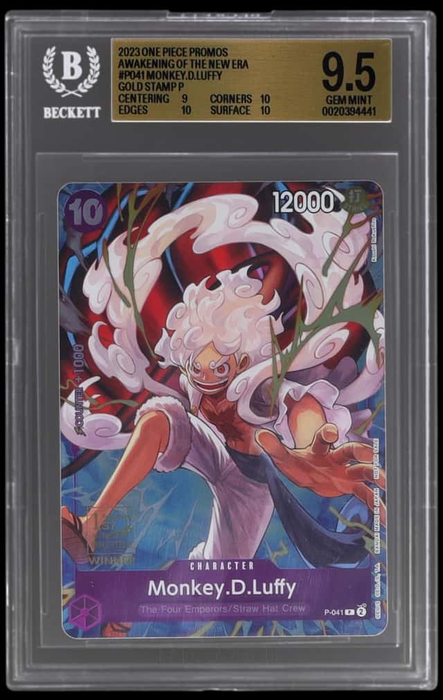 2023 One Piece Awakening of the New Era Promos Gold Stamp 1st Anniversary Tournament Winner Prize Monkey D. Luffy #P041