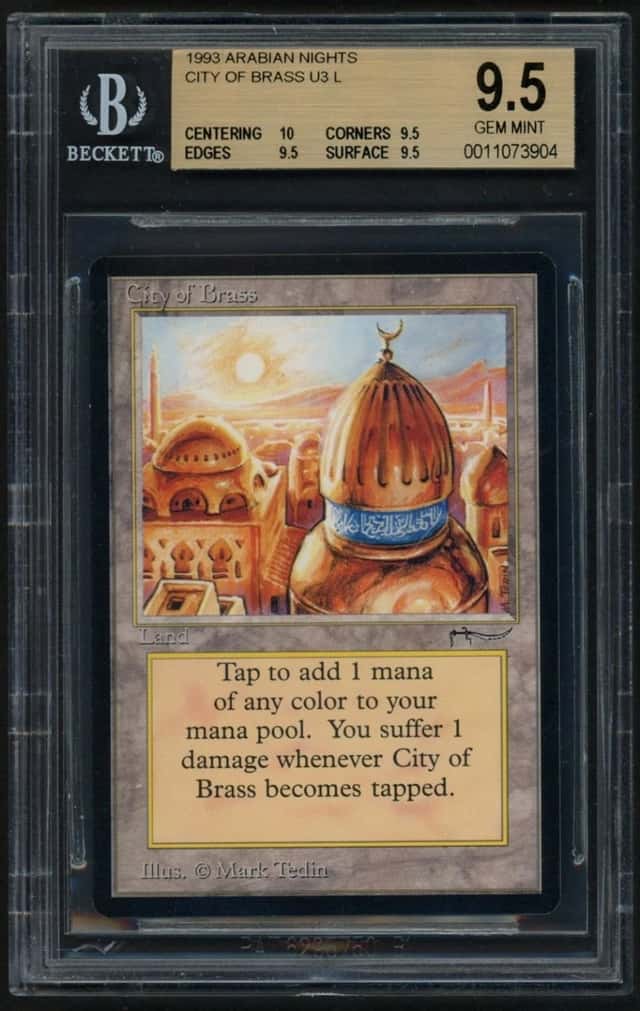 ***BGS 9.5 Quad+ City of Brass*** MTG Arabian Nights Magic Kid Icarus