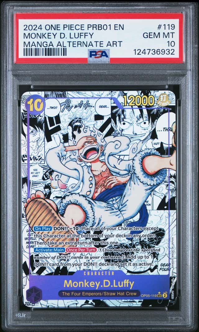 2024 One Piece Monkey D. Luffy Manga Alternate Art #OP05-119 PSA 10 GEM MINT