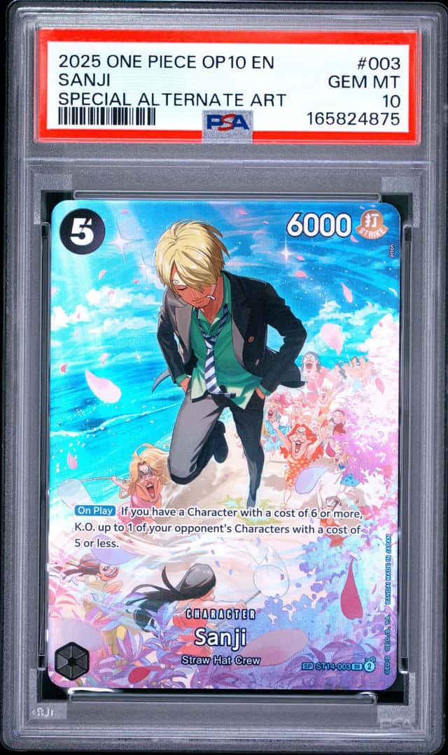 2025 ONE PIECE OP10-ROYAL BLOOD SPECIAL ALTERNATE ART #003 SANJI PSA 10