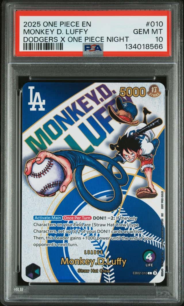 2025 One Piece Anime 25th Collection Monkey D. Luffy Leader #EB02-010 PSA 10