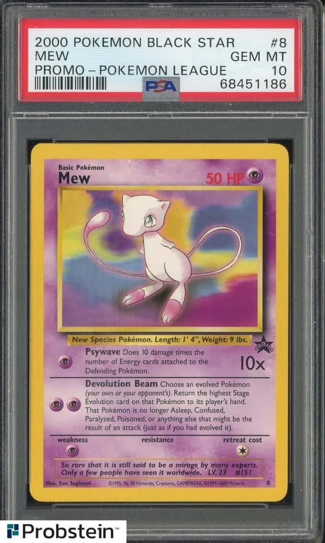 2000 Pokemon Game Black Star Pokemon League #8 Mew PSA 10 GEM MINT