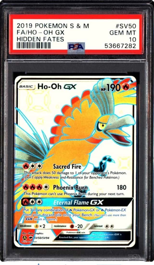 Pokemon 2019 Ho-Oh GX SV50/SV94 Full Art Hidden Fates GEM MINT PSA 10
