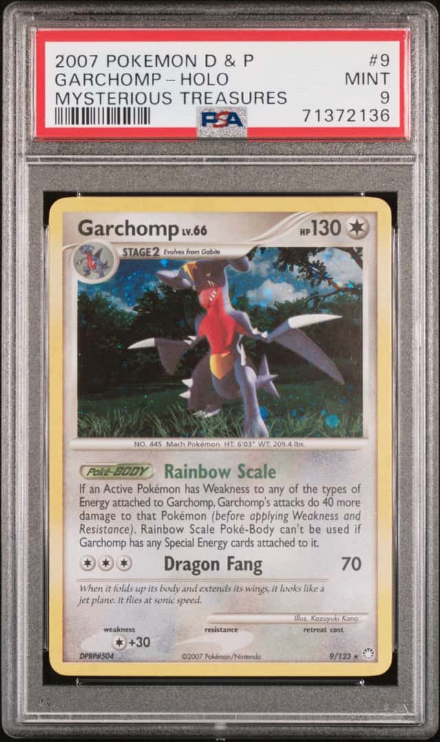 Pokemon Garchomp Holo Mysterious Treasures 9/123 PSA 9 Mint