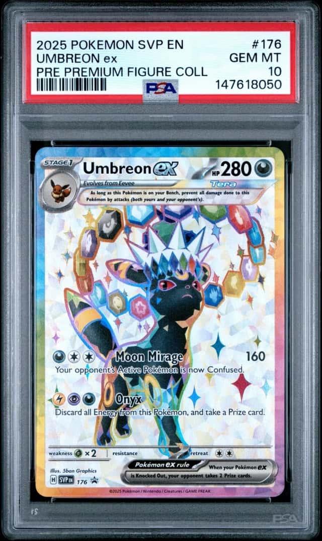 Pokemon Umbreon ex Promo 176 Prismatic Evolutions Premium Figure Coll. PSA 10