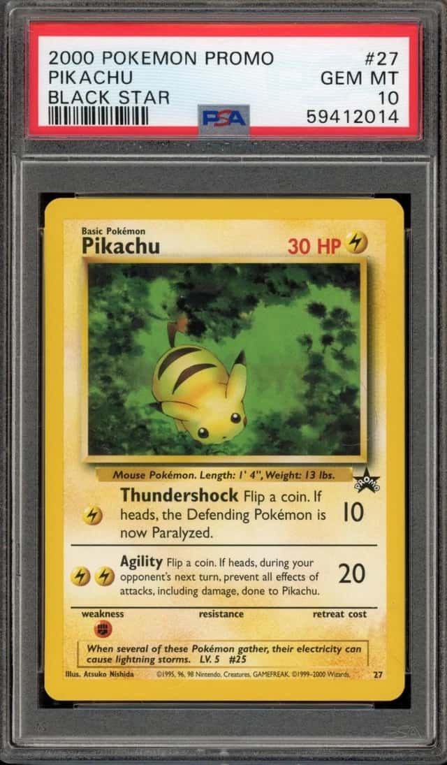 Pokemon Pikachu Promo Black Star 27 PSA 10 Gem Mint